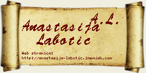 Anastasija Labotić vizit kartica